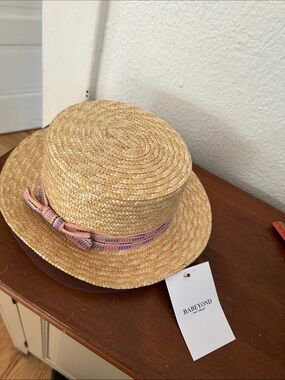 NWT Babeyond Mens Medium Straw Boater Hat